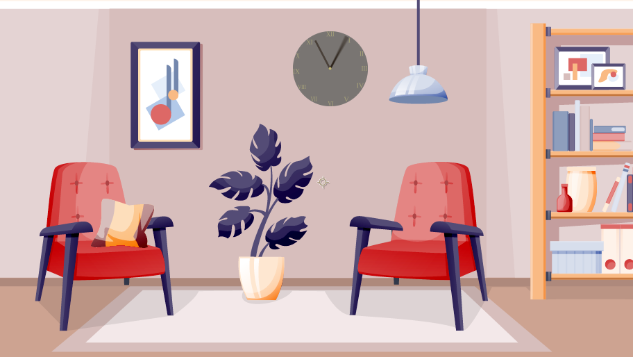 Raum mit Durchfliegenden Geist